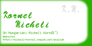 kornel micheli business card